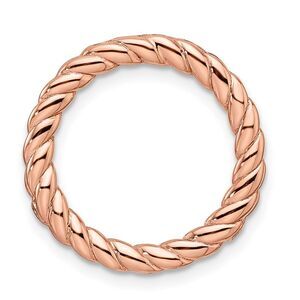 Rose-Tone Sterling Silver Stackable Medium Rope Slide, 20mm